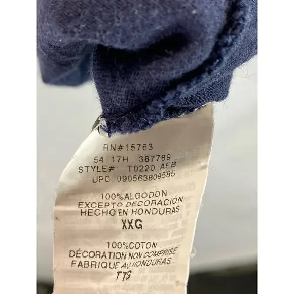 CHAMPION Men's Navy Authentic Crewneck Short Sleeve Sportswear T-Shirt SZ 2XL - Picture 10 of 11